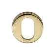 This is an image of a Heritage Brass - Oval Profile Cylinder Escutcheon Polished Brass Finish, v4009-pb that is available to order from Trade Door Handles in Kendal.