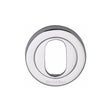 This is an image of a Heritage Brass - Oval Profile Cylinder Escutcheon Polished Chrome Finish, v4010-pc that is available to order from Trade Door Handles in Kendal.