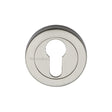 This is an image of a Heritage Brass - Euro Profile Cylinder Escutcheon Satin Nickel Finish, v4020-sn that is available to order from Trade Door Handles in Kendal.