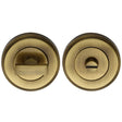 This is an image of a Heritage Brass - Thumbturn & Emergency Release Antique Brass Finish, v4040-at that is available to order from Trade Door Handles in Kendal.