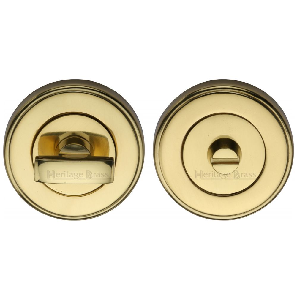 This is an image of a Heritage Brass - Thumbturn & Emergency Release Polished Brass Finish, v4040-pb that is available to order from Trade Door Handles in Kendal.