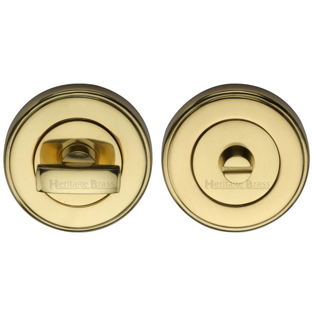 This is an image of a Heritage Brass - Thumbturn & Emergency Release Polished Brass Finish, v4040-pb that is available to order from Trade Door Handles in Kendal.