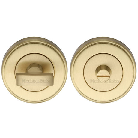 This is an image of a Heritage Brass - Thumbturn & Emergency Release Satin Brass Finish, v4040-sb that is available to order from Trade Door Handles in Kendal.