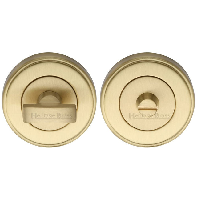 This is an image of a Heritage Brass - Thumbturn & Emergency Release Satin Brass Finish, v4040-sb that is available to order from Trade Door Handles in Kendal.