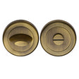 This is an image of a Heritage Brass - Thumbturn & Emergency Release for Bathroom & Bedroom Doors Antique, v4043-at that is available to order from Trade Door Handles in Kendal.