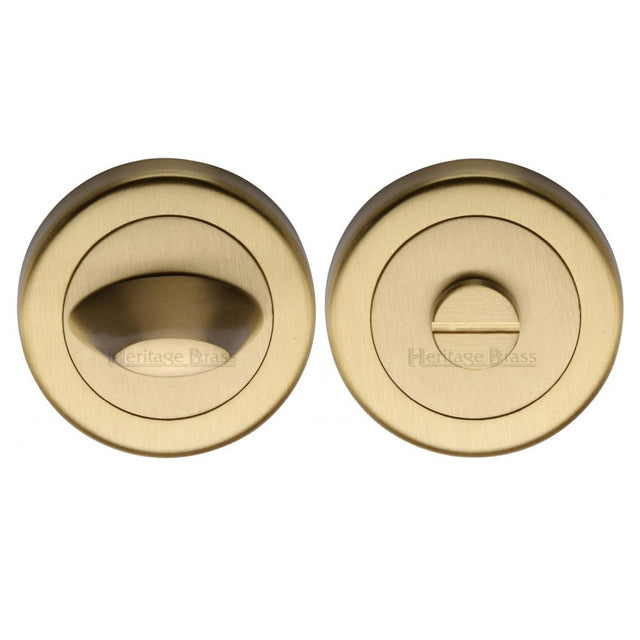 This is an image of a Heritage Brass - Thumbturn & Emergency Release Satin Brass Finish, v4043-sb that is available to order from Trade Door Handles in Kendal.