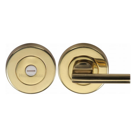 This is an image of a Heritage Brass - Thumbturn & Emergency Release Polished Brass Finish, v4044-pb that is available to order from Trade Door Handles in Kendal.