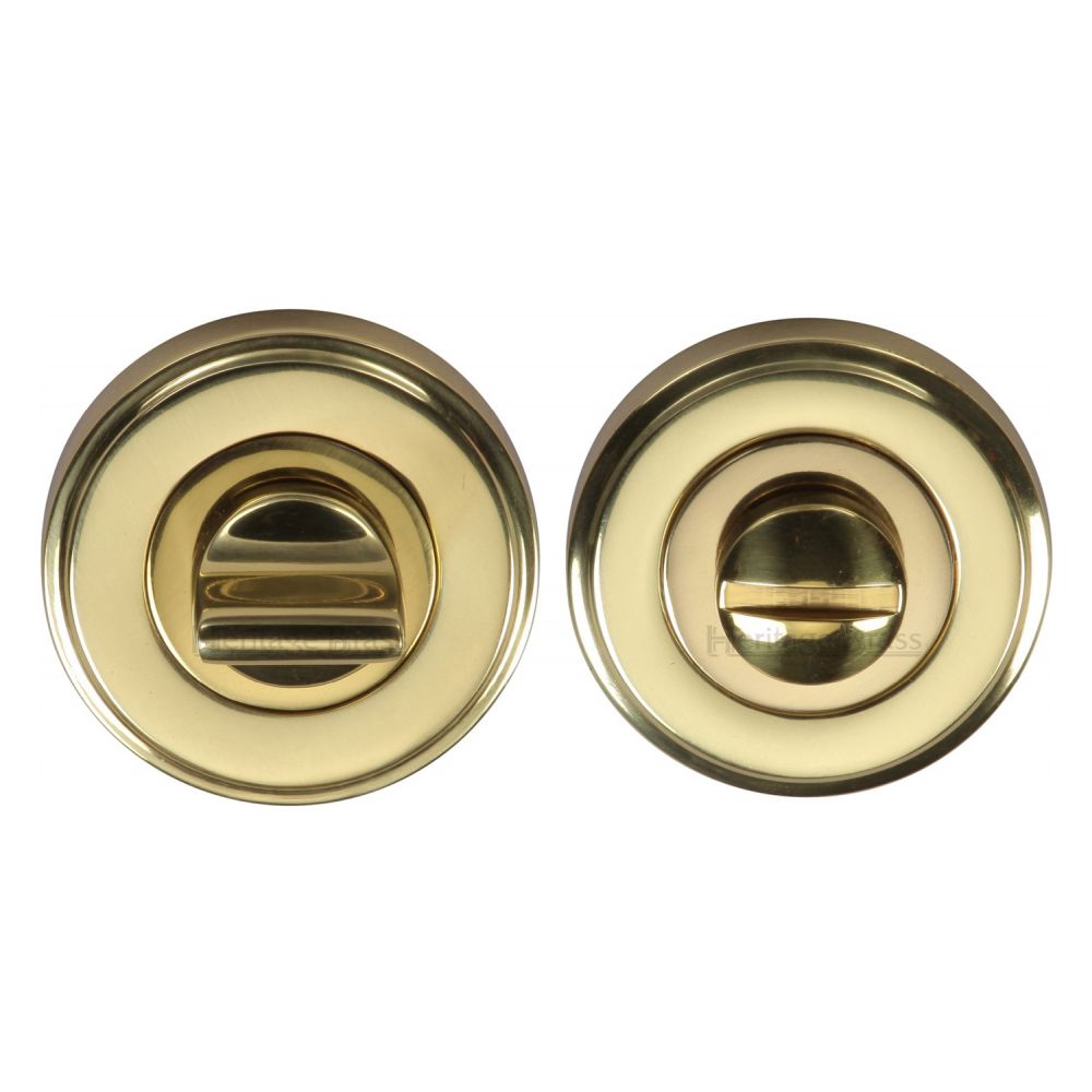 This is an image of a Heritage Brass - Thumbturn & Emergency Release Polished Brass Finish, v4045-pb that is available to order from Trade Door Handles in Kendal.