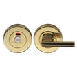 This is an image of a Heritage Brass - Indicator Turn & Release for Bathroom Doors Polished Brass Finish, v4048-pb that is available to order from Trade Door Handles in Kendal.