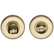 This is an image of a Heritage Brass - Thumbturn & Emergency Release Polished Brass Finish, v4049-pb that is available to order from Trade Door Handles in Kendal.