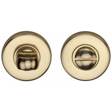 This is an image of a Heritage Brass - Thumbturn & Emergency Release Polished Brass Finish, v4049-pb that is available to order from Trade Door Handles in Kendal.