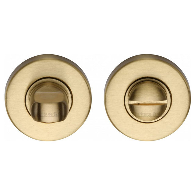 This is an image of a Heritage Brass - Thumbturn & Emergency Release Satin Brass Finish, v4049-sb that is available to order from Trade Door Handles in Kendal.