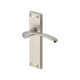 This is an image of a Heritage Brass - Door Handle Lever Latch Sophia Design Satin Nickel Finish, v4113-sn that is available to order from Trade Door Handles in Kendal.