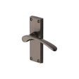 This is an image of a Heritage Brass - Door Handle Lever Latch Sophia Short Design Matt Bronze Finish, v4140-mb that is available to order from Trade Door Handles in Kendal.