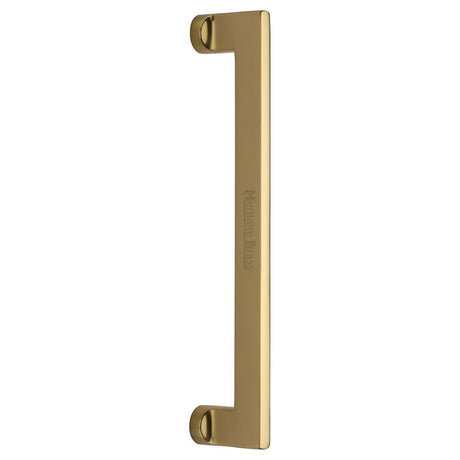 This is an image of a Heritage Brass - Door Pull Handle Apollo Design 307mm Polished Brass Finish, v4150-307-pb that is available to order from Trade Door Handles in Kendal.