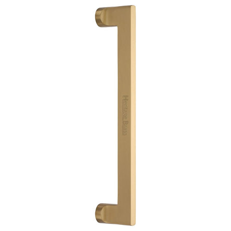 This is an image of a Heritage Brass - Door Pull Handle Apollo Design 307mm Satin Brass Finish, v4150-307-sb that is available to order from Trade Door Handles in Kendal.