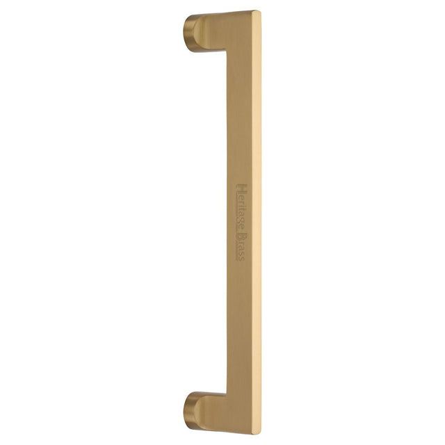 This is an image of a Heritage Brass - Door Pull Handle Apollo Design 307mm Satin Brass Finish, v4150-307-sb that is available to order from Trade Door Handles in Kendal.