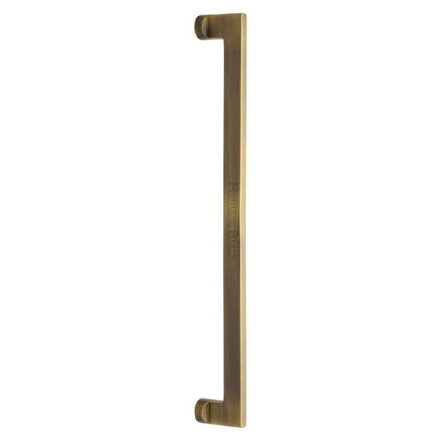 This is an image of a Heritage Brass - Door Pull Handle Apollo Design 460mm Antique Brass Finish, v4150-460-at that is available to order from Trade Door Handles in Kendal.