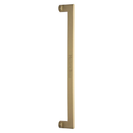 This is an image of a Heritage Brass - Door Pull Handle Apollo Design 460mm Satin Brass Finish, v4150-460-sb that is available to order from Trade Door Handles in Kendal.