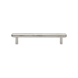 This is an image of a Heritage Brass - Cabinet Pull Stepped Design 128mm CTC Polished Nickel Finish, v4410-128-pnf that is available to order from Trade Door Handles in Kendal.