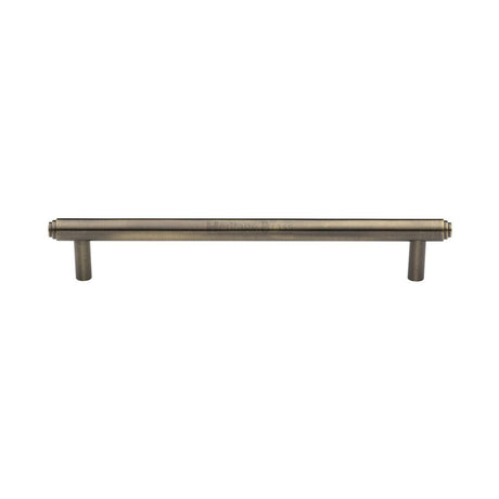 This is an image of a Heritage Brass - Cabinet Pull Stepped Design 160mm CTC Antique Brass Finish, v4410-160-at that is available to order from Trade Door Handles in Kendal.
