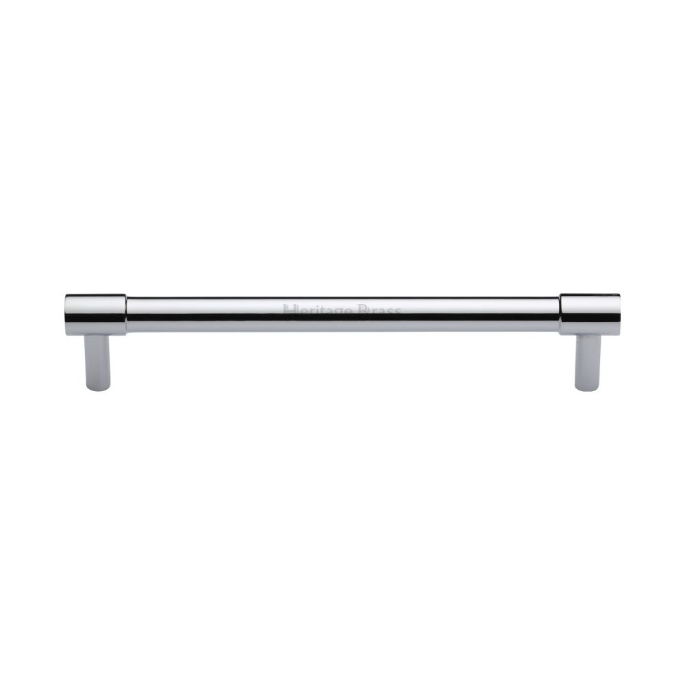 This is an image of a Heritage Brass - Cabinet Pull Phoenix Design 160mm CTC Polished Chrome Finish, v4434-160-pc that is available to order from Trade Door Handles in Kendal.