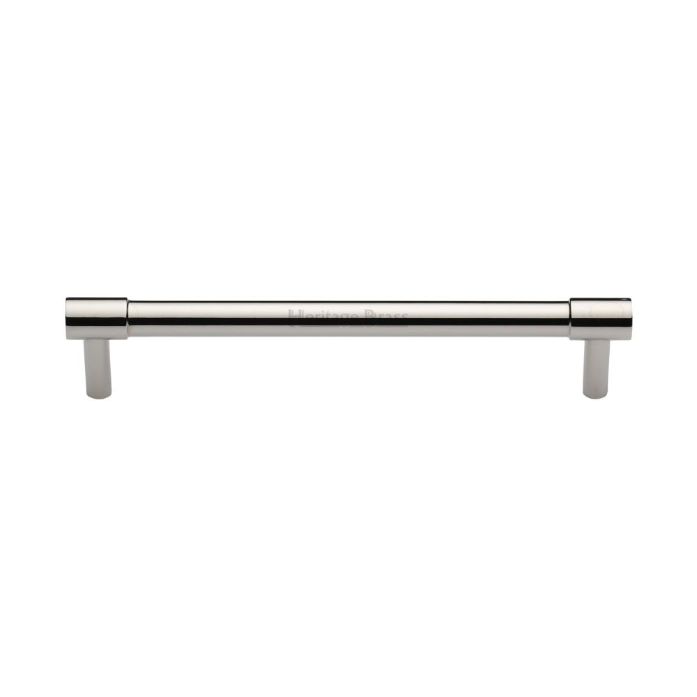 This is an image of a Heritage Brass - Cabinet Pull Phoenix Design 160mm CTC Polished Nickel Finish, v4434-160-pnf that is available to order from Trade Door Handles in Kendal.