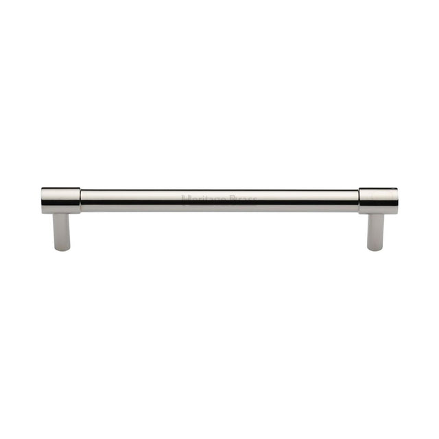 This is an image of a Heritage Brass - Cabinet Pull Phoenix Design 160mm CTC Polished Nickel Finish, v4434-160-pnf that is available to order from Trade Door Handles in Kendal.