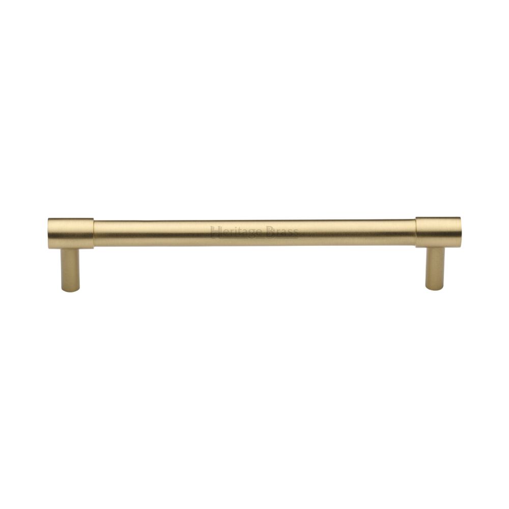 This is an image of a Heritage Brass - Cabinet Pull Phoenix Design 160mm CTC Satin Brass Finish, v4434-160-sb that is available to order from Trade Door Handles in Kendal.