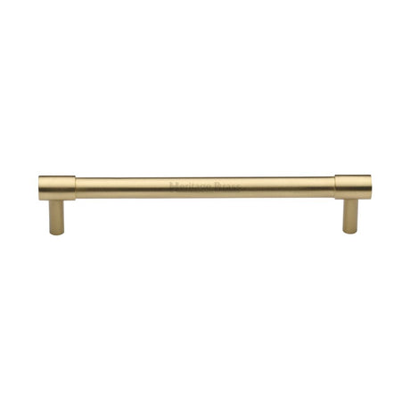 This is an image of a Heritage Brass - Cabinet Pull Phoenix Design 160mm CTC Satin Brass Finish, v4434-160-sb that is available to order from Trade Door Handles in Kendal.