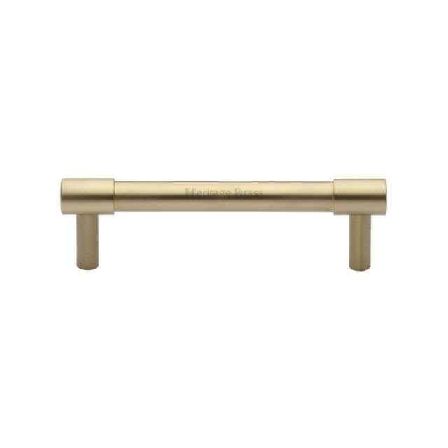 This is an image of a Heritage Brass - Cabinet Pull Phoenix Design 96mm CTC Satin Brass Finish, v4434-96-sb that is available to order from Trade Door Handles in Kendal.