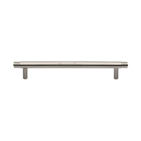 This is an image of a Heritage Brass - Cabinet Pull Contour Design 160mm CTC Satin Nickel Finish, v4446-160-sn that is available to order from Trade Door Handles in Kendal.