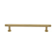 This is an image of a Heritage Brass - Cabinet Pull Contour Design with 16mm Rose 160mm CTC Satin Brass, v4447-160-sb that is available to order from Trade Door Handles in Kendal.