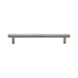 This is an image of a Heritage Brass - Cabinet Pull Knurled Design 160mm CTC Satin Nickel Finish, v4458-160-sn that is available to order from Trade Door Handles in Kendal.