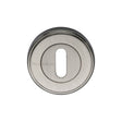 This is an image of a Heritage Brass - Key Escutcheon Satin Nickel Finish, v5000-sn that is available to order from Trade Door Handles in Kendal.