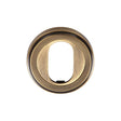 This is an image of a Heritage Brass - Oval Profile Cylinder Escutcheon Antique Brass Finish, v5010-at that is available to order from Trade Door Handles in Kendal.