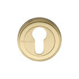 This is an image of a Heritage Brass - Euro Profile Cylinder Escutcheon Satin Brass Finish, v5020-sb that is available to order from Trade Door Handles in Kendal.