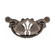 This is an image of a Heritage Brass - Cabinet Pull Ornate Plate Design Matt Bronze Finish, v5021-mb that is available to order from Trade Door Handles in Kendal.