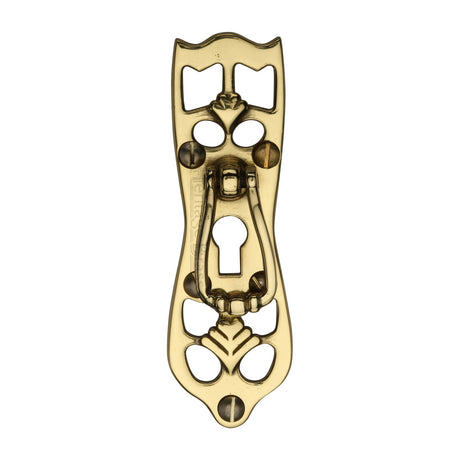 This is an image of a Heritage Brass - Cabinet Pull Ornate Design Polished Brass Finish, v5023-pb that is available to order from Trade Door Handles in Kendal.
