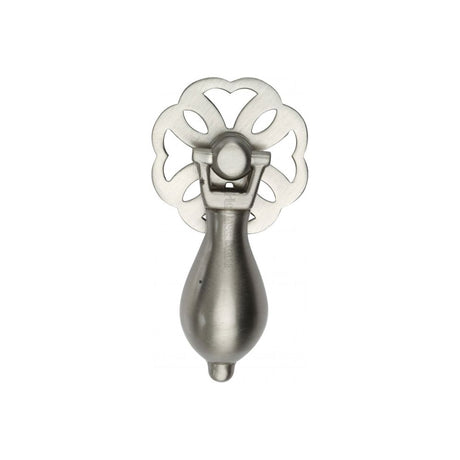 This is an image of a Heritage Brass - Cabinet Drop Pull Satin Nickel Finish, v5025-sn that is available to order from Trade Door Handles in Kendal.