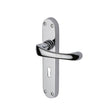 This is an image of a Heritage Brass - Door Handle Lever Lock Gloucester Design Polished Chrome Finish, v6050-pc that is available to order from Trade Door Handles in Kendal.