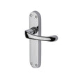 This is an image of a Heritage Brass - Door Handle Lever Latch Gloucester Design Polished Chrome Finish, v6060-pc that is available to order from Trade Door Handles in Kendal.