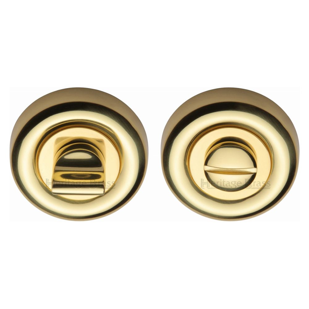 This is an image of a Heritage Brass - Thumbturn & Emergency Release Polished Brass Finish, v6720-pb that is available to order from Trade Door Handles in Kendal.