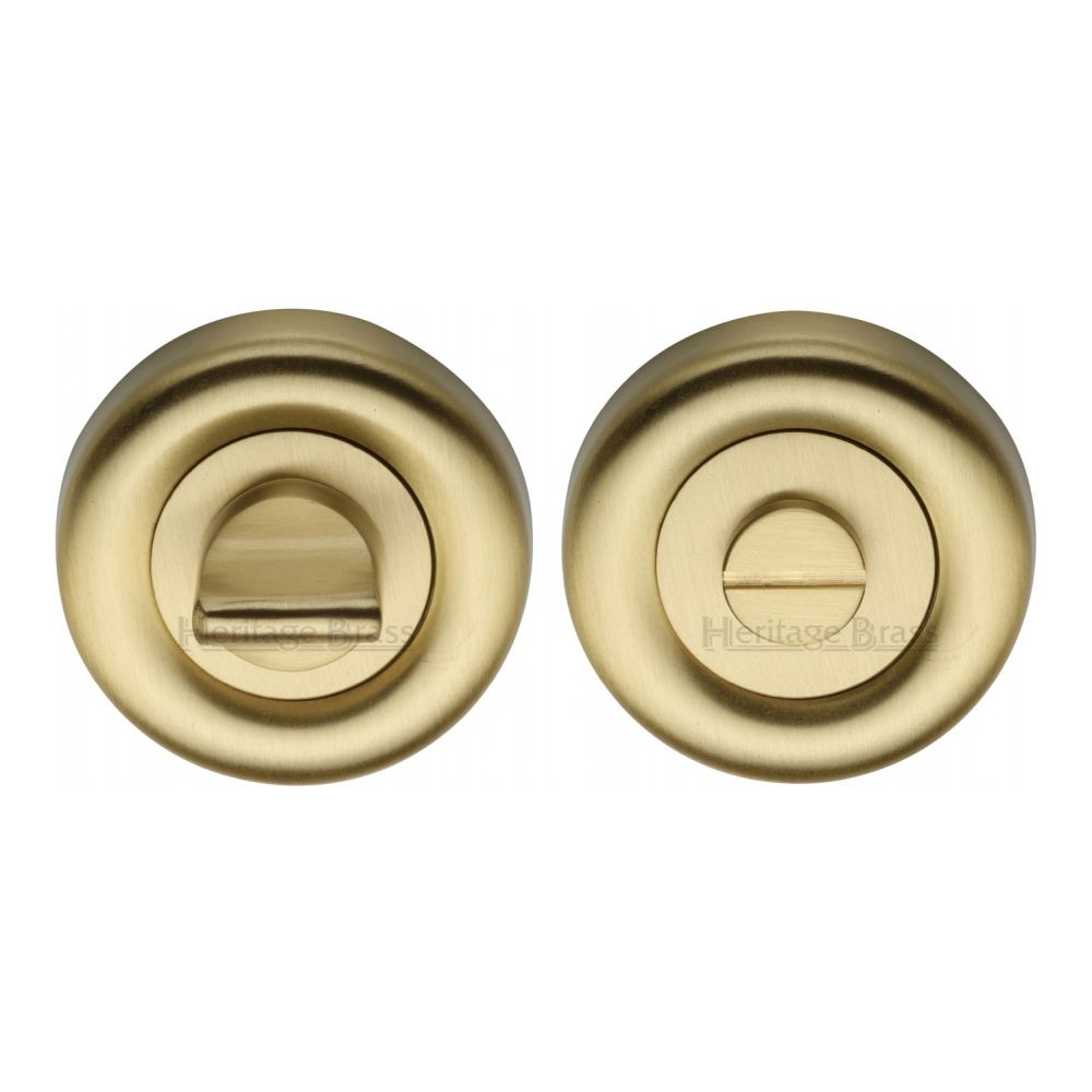 This is an image of a Heritage Brass - Thumbturn & Emergency Release Satin Brass Finish, v6720-sb that is available to order from Trade Door Handles in Kendal.