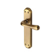 This is an image of a Heritage Brass - Door Handle Lever Latch Charlbury Design Antique Brass Finish, v7060-at that is available to order from Trade Door Handles in Kendal.