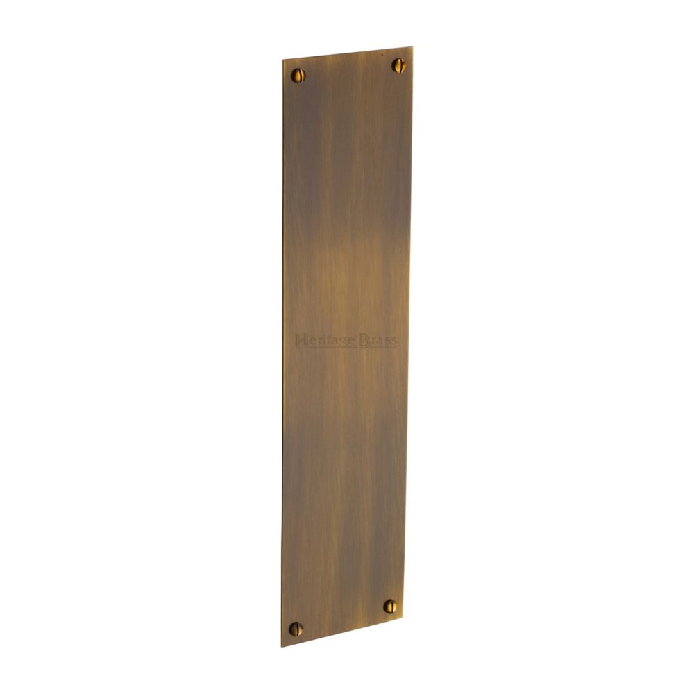 This is an image of a Heritage Brass - Fingerplate 305 x 76mm - Antique Brass Finish, v740-305-at that is available to order from Trade Door Handles in Kendal.