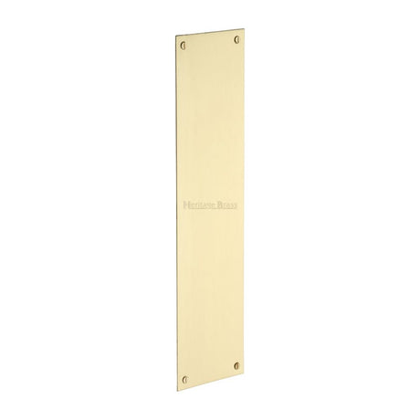 This is an image of a Heritage Brass - Fingerplate 350 x 76mm - Satin Brass Finish, v740-350-sb that is available to order from Trade Door Handles in Kendal.