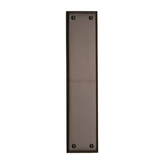 This is an image of a Heritage Brass - Fingerplate 282 x 63mm - Matt Bronze Finish, v743-mb that is available to order from Trade Door Handles in Kendal.