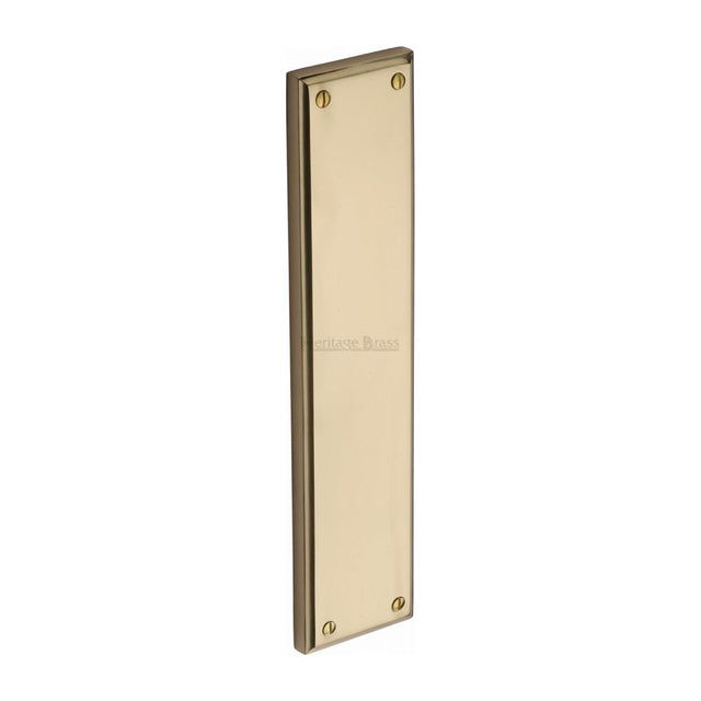 This is an image of a Heritage Brass - Fingerplate 282 x 63mm - Polished Brass Finish, v743-pb that is available to order from Trade Door Handles in Kendal.