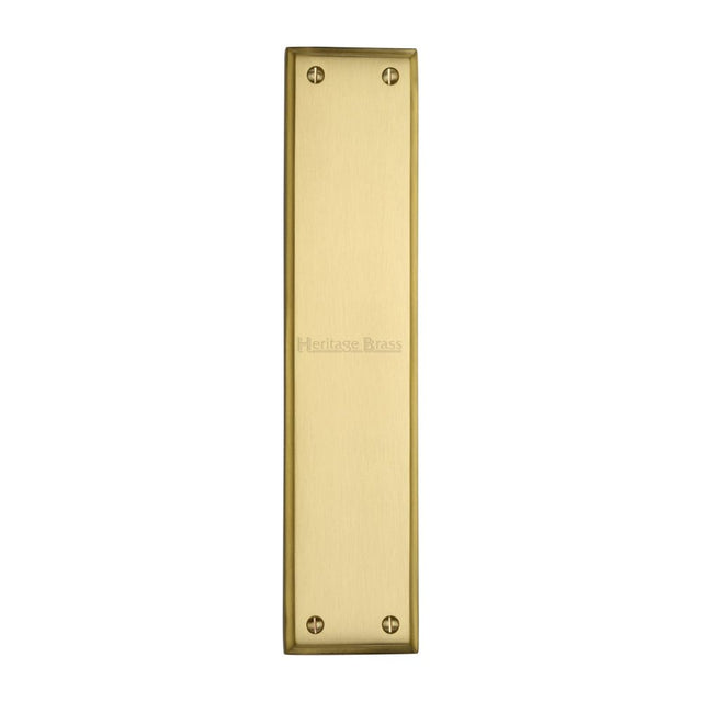 This is an image of a Heritage Brass - Fingerplate 282 x 63mm - Satin Brass Finish, v743-sb that is available to order from Trade Door Handles in Kendal.